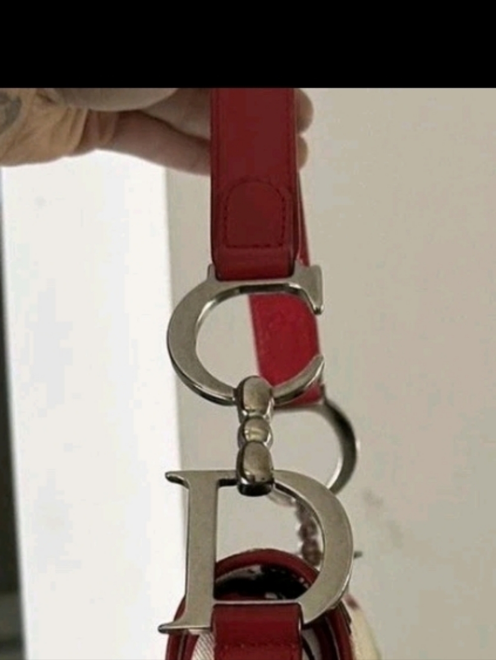 Dior Red 'Hardcore' Saddle Bag Purse Strap (ONLY) NO PURSE